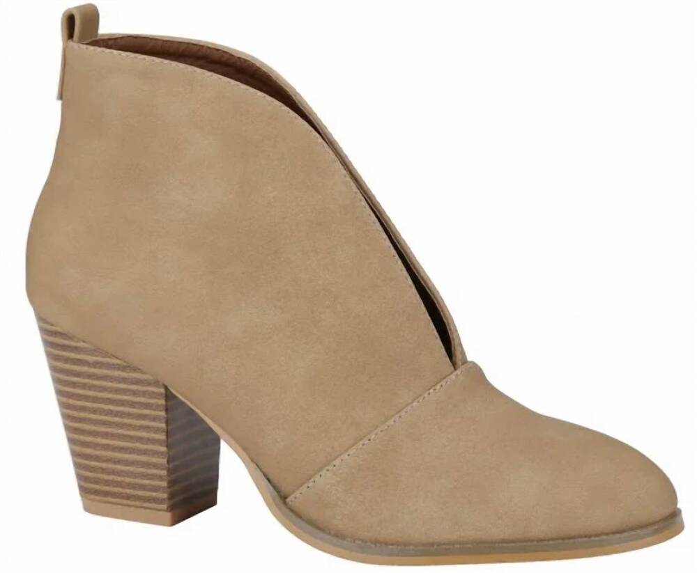 NEW KANCAN women's scootin slip on booties in wheat